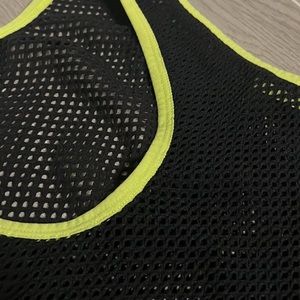 Black & neon green/ jersey- one piece tank top body suit